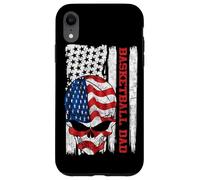 Carcasa para iPhone XR Basketball Dad American Flag Skull Patriotic 4th of July