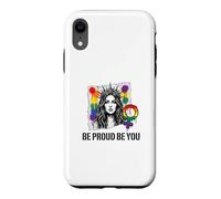 Carcasa para iPhone XR Be Proud and Be You Rainbow LGBTQ Pride Feminista