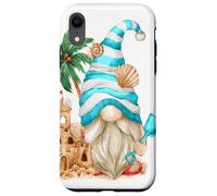 Carcasa para iPhone XR Beach Lover with Flip Flops and Sand Castle Funny GNOME