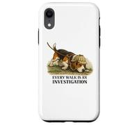 Carcasa para iPhone XR Beagle: Cada Paseo es una investigación, Divertido Amante de los Perros