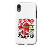 Carcasa para iPhone XR Bebida de Mano Spooky Summer Watermelon Skeleton