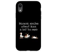 Carcasa para iPhone XR Because Adulting Without Jesus Is Just Too Hard Christian