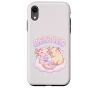 Carcasa para iPhone XR Besties Axolotl Capybara Bubble Tea Lindo Kawaii Anime Animal