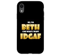 Carcasa para iPhone XR Beth Costume Idgaf Meme Funny Halloween Beth Costume Bethany