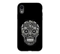 Carcasa para iPhone XR Bicicleta Mecánico Cráneo Ciclismo Vector Línea Arte