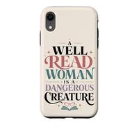 Carcasa para iPhone XR Bien Leído Mujer Lectora Cita Amante de Libros Feminista
