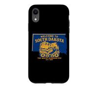 Carcasa para iPhone XR Bienvenido a Dakota del Sur Arte Vintage de Aventura