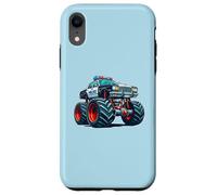 Carcasa para iPhone XR Big Wheels Police Car Vehicle Kids Boys Monster Truck
