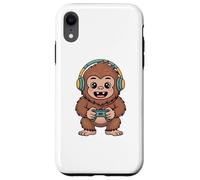 Carcasa para iPhone XR Bigfoot Playing Video Game Sasquatch Video Gamers