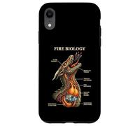 Carcasa para iPhone XR Biología del Fuego Dragón Nerd Anatomía Diagrama de Ciencias Míticas