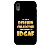Carcasa para iPhone XR Bitcoin Collector Costume Idgaf Meme BTC Mining Gear Bitcoin