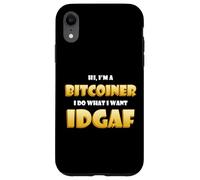 Carcasa para iPhone XR Bitcoin Idgaf Meme Cute Blockchain Costume BTC Bitcoiner
