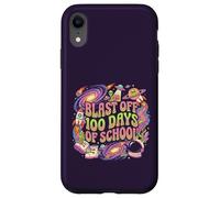 Carcasa para iPhone XR Blast Off 100 Days of School Retro Space Boys Girls Teacher