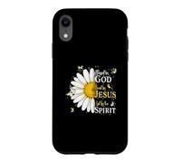 Carcasa para iPhone XR Blessed by God Loved by Jesus Led by Spirit Faith