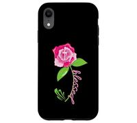 Carcasa para iPhone XR Blessed Cross Bible Christian Religious Rose Regalo de Moda
