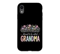 Carcasa para iPhone XR Blessed To Be Called Grandma Diseño Floral