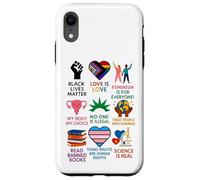 Carcasa para iPhone XR BLM Human Rights Feminism Trans Science Books LGBTQ Kindness
