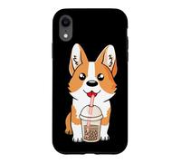 Carcasa para iPhone XR Boba Milk Tea Corgi Dog Puppy Lover Kawaii Anime japonés