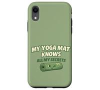 Carcasa para iPhone XR Bonito Regalo Divertido para yoguis con Texto en inglés My Yoga Mat Knows All My Secrets