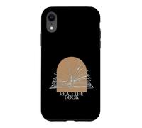 Carcasa para iPhone XR Bookworm Read The Book Boho Arch Line Art Illustration