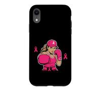 Carcasa para iPhone XR Boxing Black African American Fight Breast Cancer Ribbon