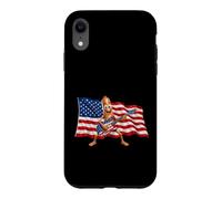 Carcasa para iPhone XR Brainrot 4th July US Flag America Tung Sahur Electric Guitar