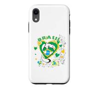 Carcasa para iPhone XR Brasil-Brasil - Corazón de Gato Lindo Amante de la Bandera de Brasil