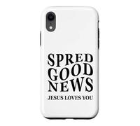 Carcasa para iPhone XR Buenas Noticias Jesus Loves You Inspiring Christian Back Print