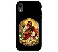 Carcasa para iPhone XR Bulldog Francés Frenchie Él ha resucitado Resurrección de Pascua