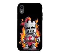 Carcasa para iPhone XR Caballero Guapo con Espada y Llamas para los Amantes del Reino