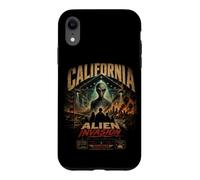 Carcasa para iPhone XR California Alien Invasion Retro UFO UAP Extraterrestre