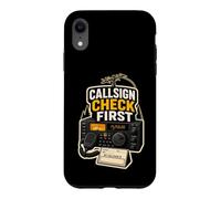 Carcasa para iPhone XR CALLSIGN Check First Radioaficionado Estación Micrófono
