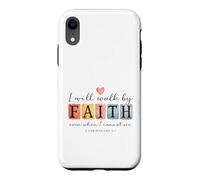 Carcasa para iPhone XR Caminaré por Faith Christian Bible Verse Design