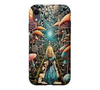 Carcasa para iPhone XR Camino del Bosque de Setas Trippy de Alicia en el país de Las Maravillas