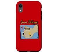 Carcasa para iPhone XR Camino Portugues 2026 Santiago de Compostela Peregrino Mapa
