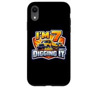 Carcasa para iPhone XR Camión de construcción I'm 7 and Digging It Boys Que Cumple 7 años