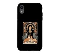 Carcasa para iPhone XR Camisa de Tarot The Cat Lady para Mujer, gótica y Bruja, con Forma de Gato, mamá