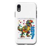 Carcasa para iPhone XR Camiseta Dino I Play with Bricks 6 7 Hours per Day