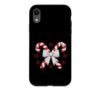 Carcasa para iPhone XR Candy Cane Christmas Season Girls Womens Retro Coquette Bow
