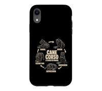Carcasa para iPhone XR Cane Corso 5 Etapas del Hambre Divertido Regalo Amante de los Perros