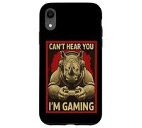 Carcasa para iPhone XR Can't Hear You Im Gaming Rhino Funny Gamer Art para Hombres y Mujeres