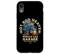 Carcasa para iPhone XR Caricatura de Coche clásico de Hotrod Heaven Muscle Car Garage de EE. UU.