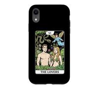 Carcasa para iPhone XR Cartas de Tarot para Parejas de The Lovers, cómic Retro, Garden of Eden
