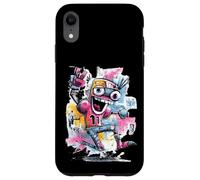 Carcasa para iPhone XR Cartel gráfico con Personajes Pop de Happy Robot Peace Graffiti