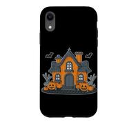 Carcasa para iPhone XR Casa embrujada Ladrillo Constructor Halloween Ladrillo o Tratar Niños