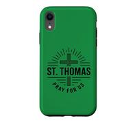 Carcasa para iPhone XR Católico Santo Tomás Oración por Nosotros Oración Cristiana