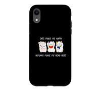 Carcasa para iPhone XR Cats Make Me Happy Humans Make My Head Hurt for Cat Lovers