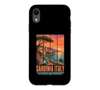 Carcasa para iPhone XR Cerdeña Recuerdo Turístico Vacaciones de Verano Italianas Mediados de Siglo