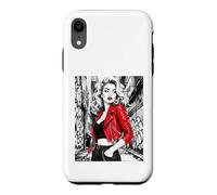 Carcasa para iPhone XR Chaqueta roja Glamour Muse Urban Alley Fashion Ink Art