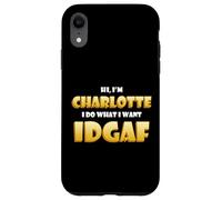 Carcasa para iPhone XR Charlotte Costume Idgaf Meme Funny Char Costume Charlottes